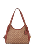 Lori Shoulder Bag, &pound;190, Handbags, Beige/Tan, Canvas/Leather, Front view